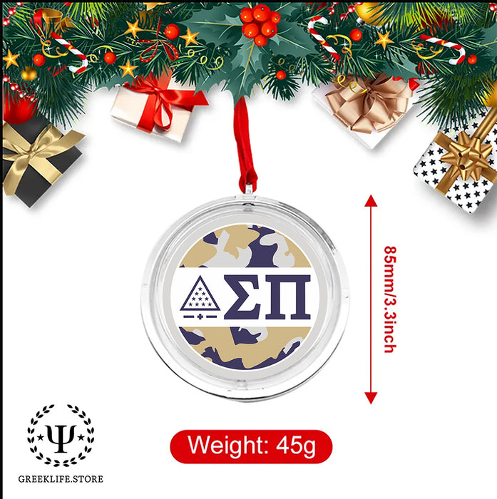 Sigma Pi Christmas Reversible Flat Round Ornament