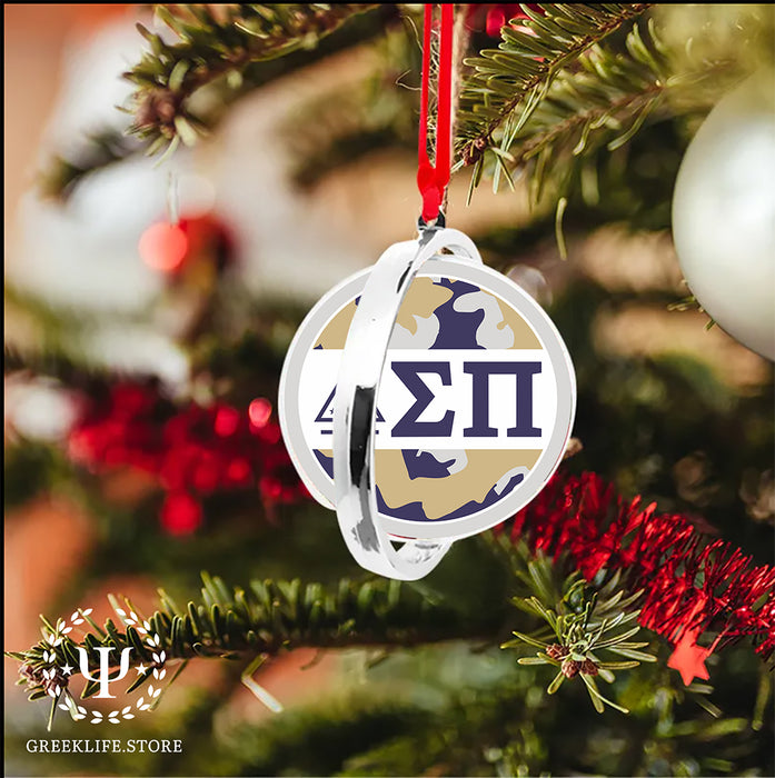 Sigma Pi Christmas Reversible Flat Round Ornament