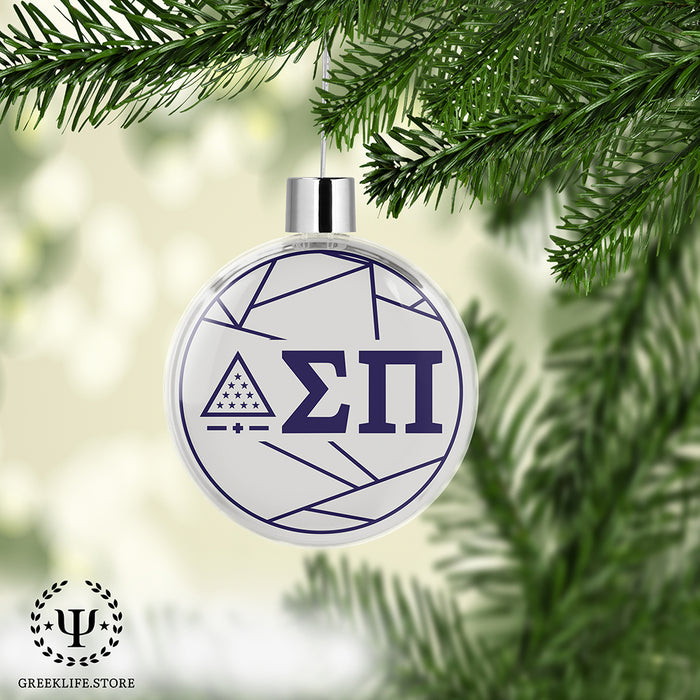 Sigma Pi Christmas Ornament Flat Round