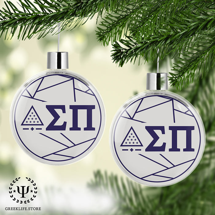 Sigma Pi Christmas Ornament Flat Round