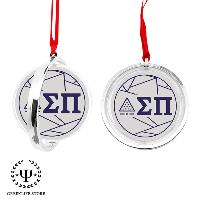 Sigma Pi Christmas Reversible Flat Round Ornament