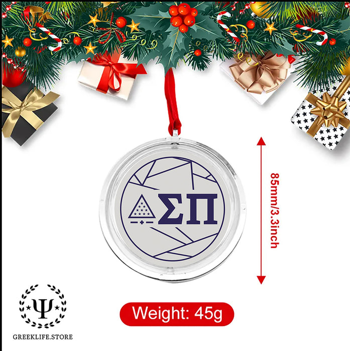 Sigma Pi Christmas Reversible Flat Round Ornament