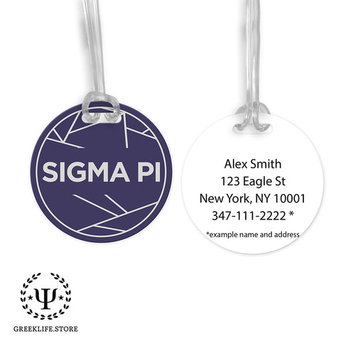 Sigma Pi Luggage Bag Tag (round)