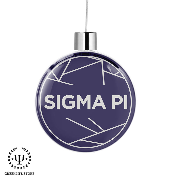 Sigma Pi Christmas Ornament Flat Round