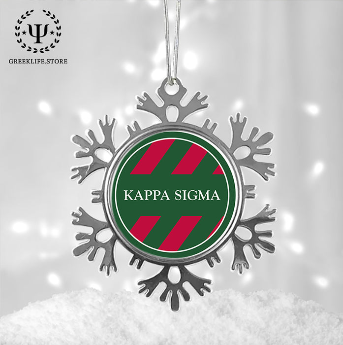 Kappa Sigma Christmas Ornament - Snowflake Metal