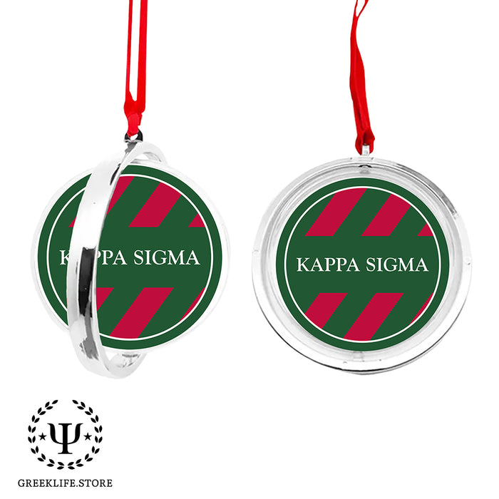 Kappa Sigma Christmas Reversible Flat Round Ornament