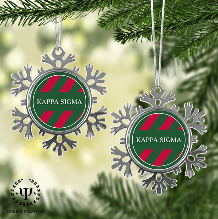 Kappa Sigma Christmas Ornament - Snowflake Metal