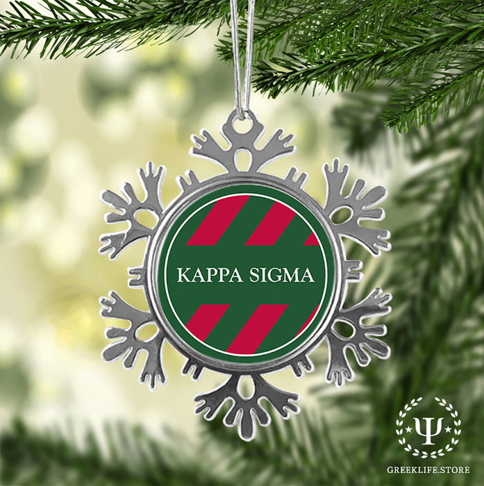 Kappa Sigma Christmas Ornament - Snowflake Metal
