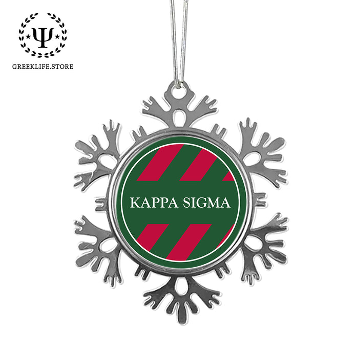 Kappa Sigma Christmas Ornament - Snowflake Metal