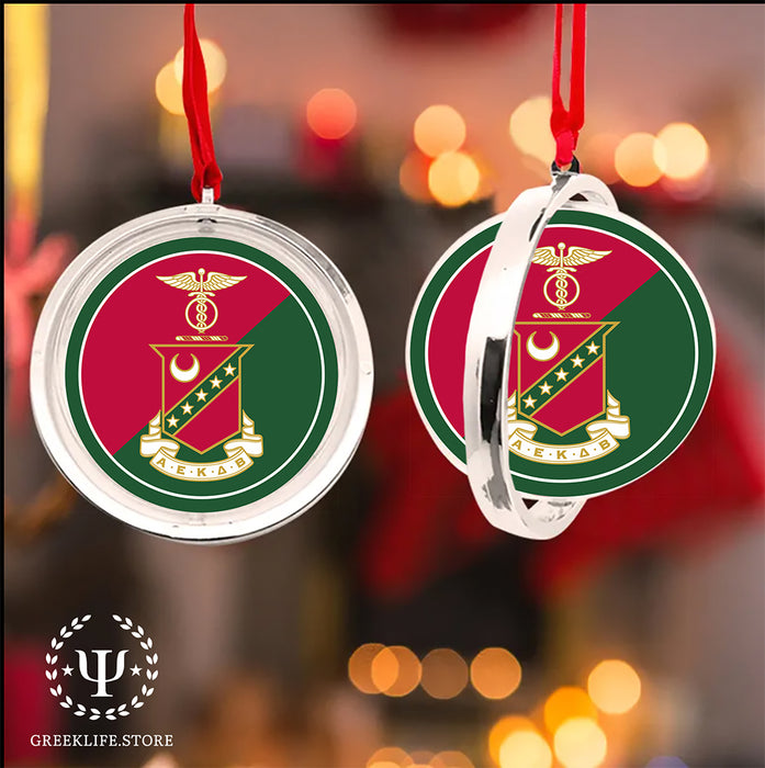 Kappa Sigma Christmas Reversible Flat Round Ornament