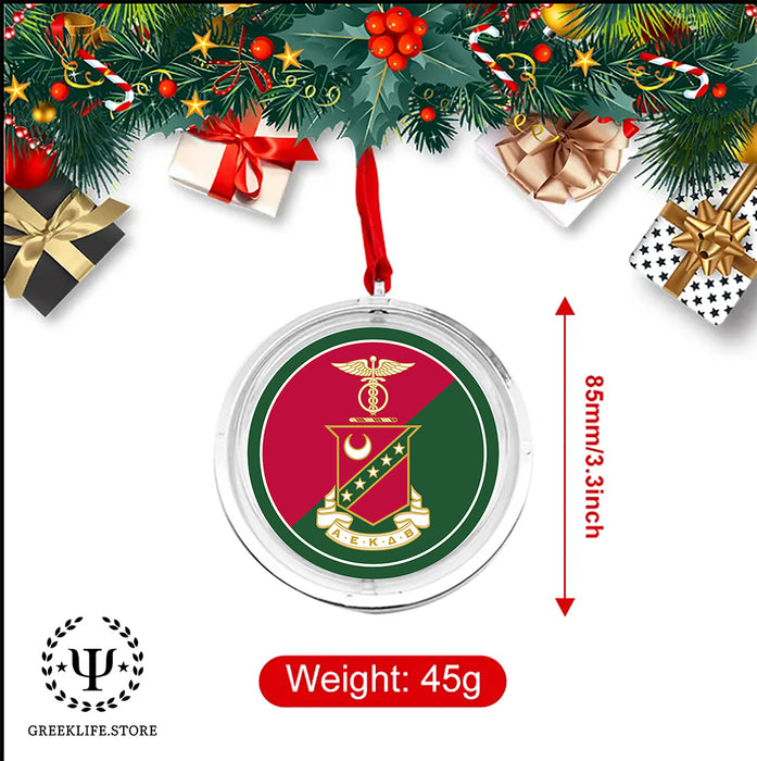 Kappa Sigma Christmas Reversible Flat Round Ornament