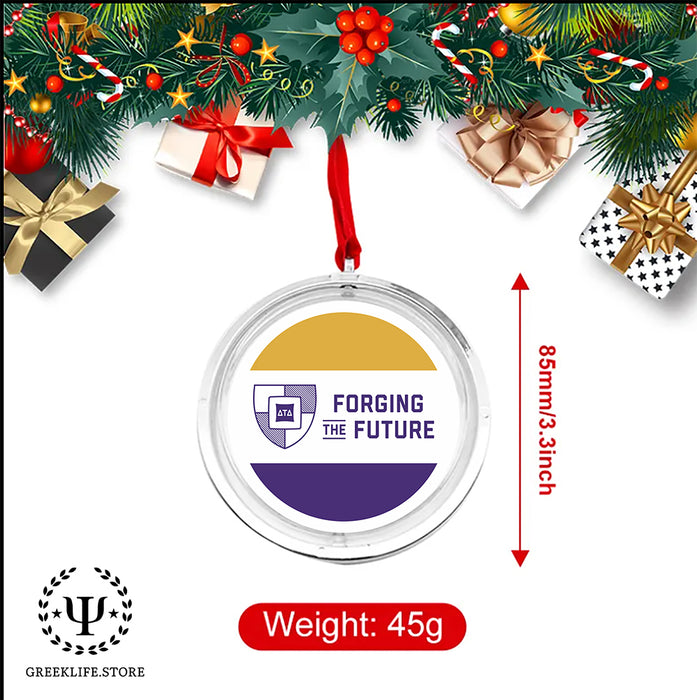 Delta Tau Delta Christmas Reversible Flat Round Ornament