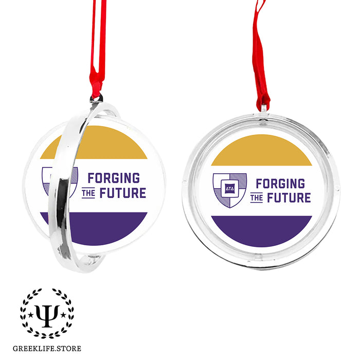 Delta Tau Delta Christmas Reversible Flat Round Ornament