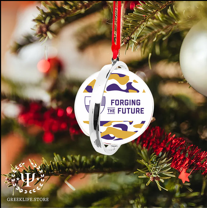 Delta Tau Delta Christmas Reversible Flat Round Ornament