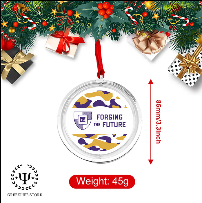 Delta Tau Delta Christmas Reversible Flat Round Ornament