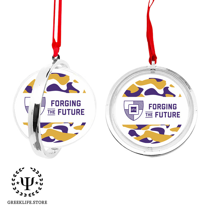 Delta Tau Delta Christmas Reversible Flat Round Ornament