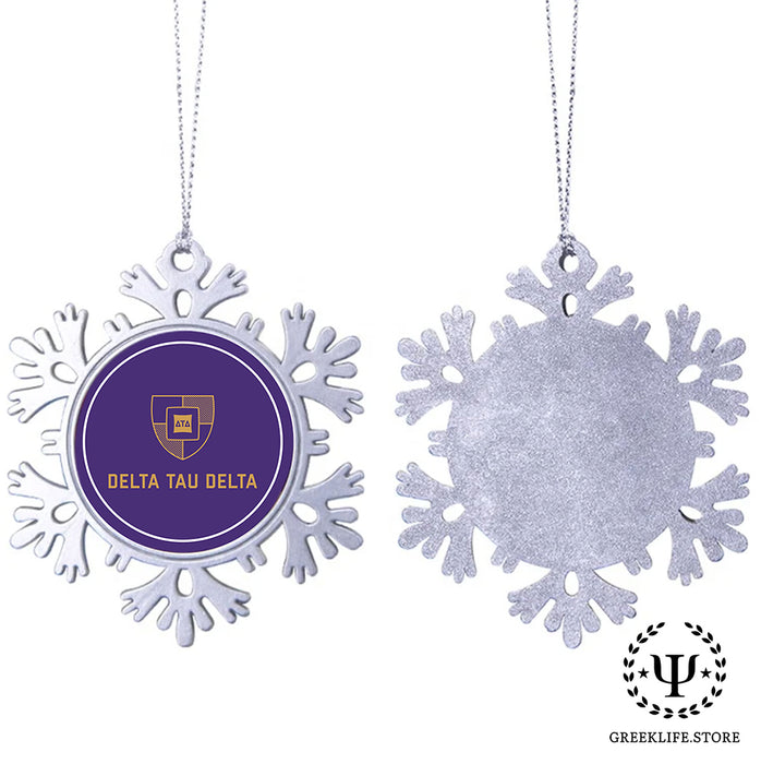 Delta Tau Delta Christmas Ornament - Snowflake Metal