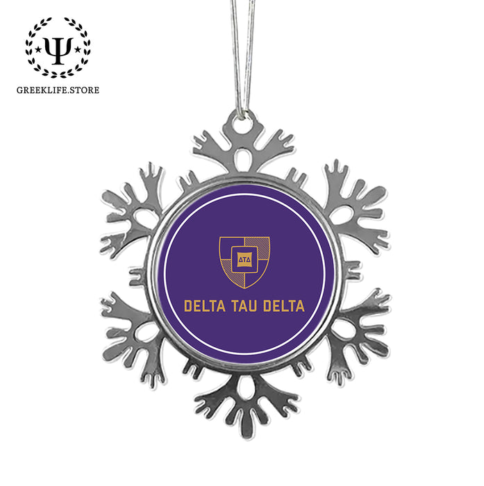 Delta Tau Delta Christmas Ornament - Snowflake Metal