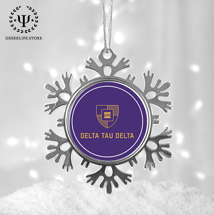 Delta Tau Delta Christmas Ornament - Snowflake Metal