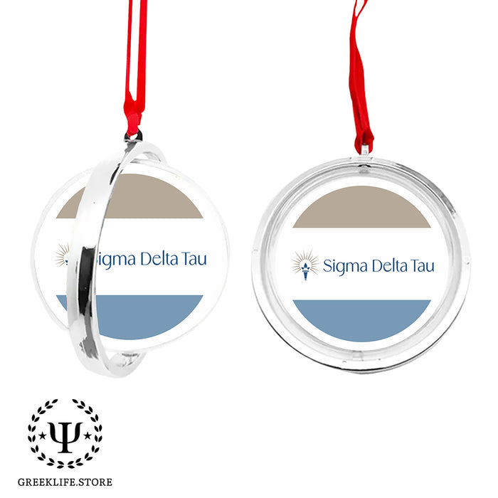 Sigma Delta Tau Christmas Reversible Flat Round Ornament