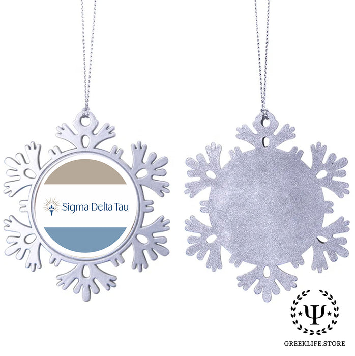 Sigma Delta Tau Christmas Ornament - Snowflake Metal