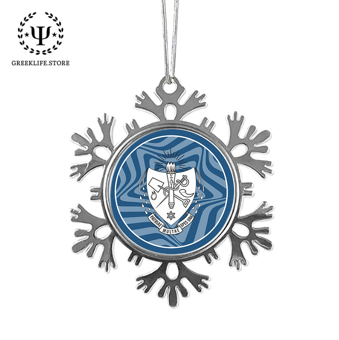 Sigma Delta Tau Christmas Ornament - Snowflake Metal