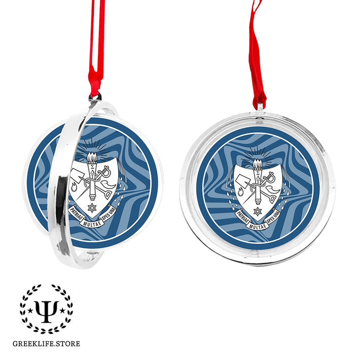 Sigma Delta Tau Christmas Reversible Flat Round Ornament