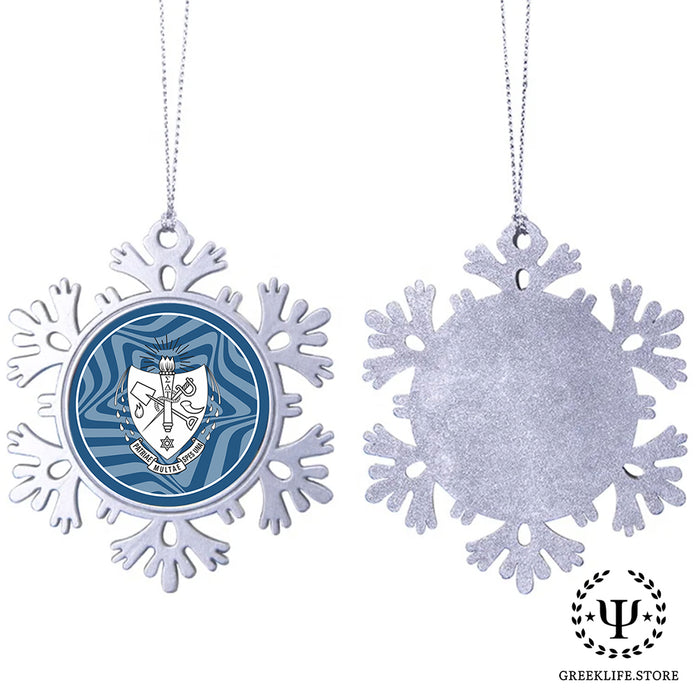 Sigma Delta Tau Christmas Ornament - Snowflake Metal