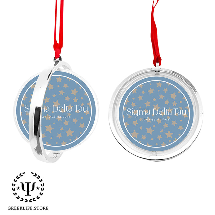 Sigma Delta Tau Christmas Reversible Flat Round Ornament