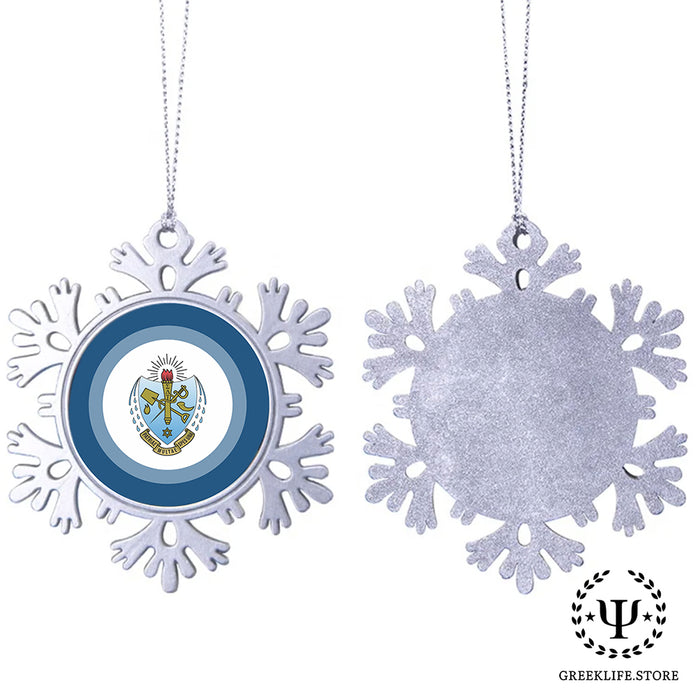 Sigma Delta Tau Christmas Ornament - Snowflake Metal