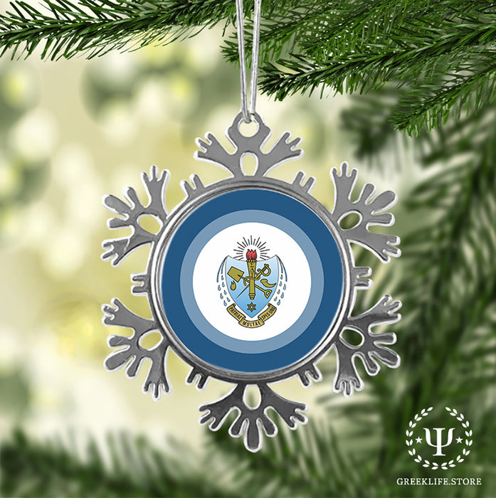 Sigma Delta Tau Christmas Ornament - Snowflake Metal