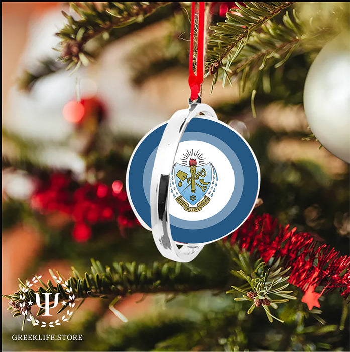 Sigma Delta Tau Christmas Reversible Flat Round Ornament