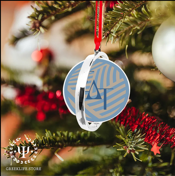 Sigma Delta Tau Christmas Reversible Flat Round Ornament