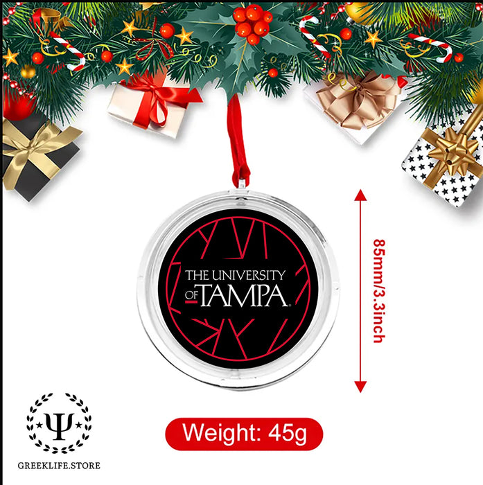 University of Tampa Christmas Reversible Flat Round Ornament