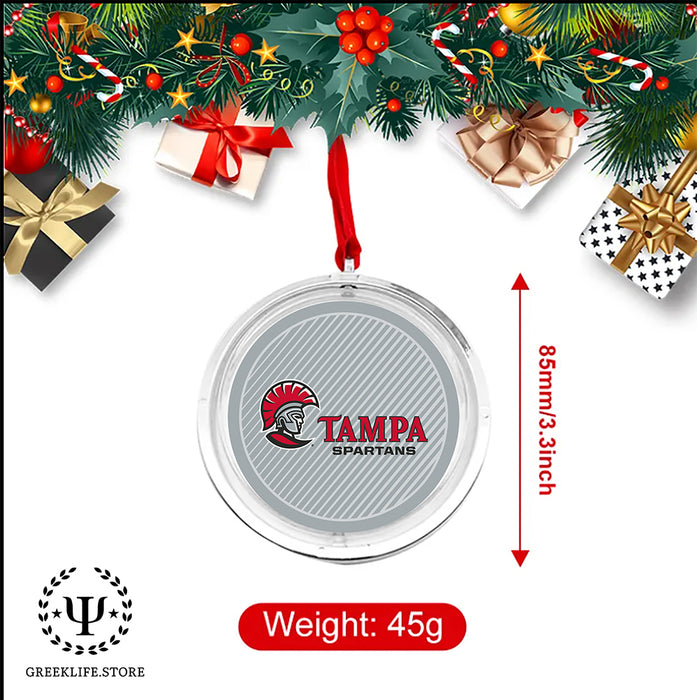 University of Tampa Christmas Reversible Flat Round Ornament