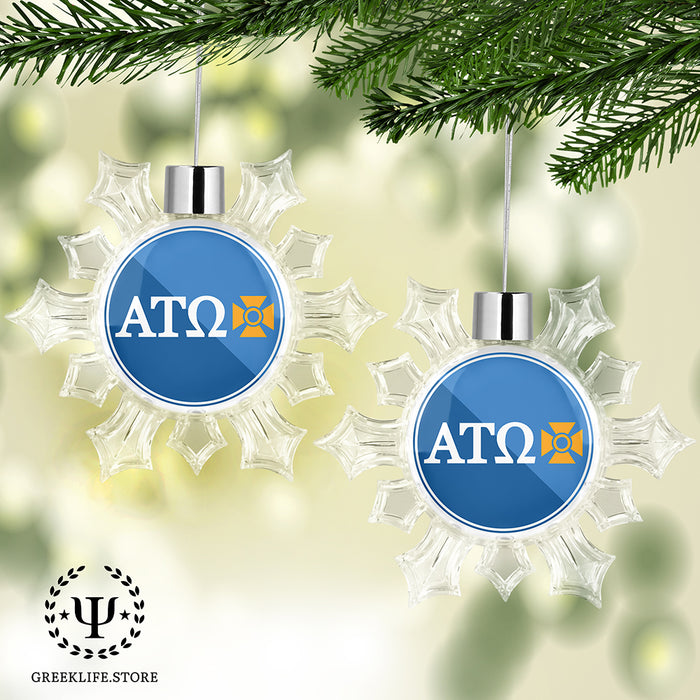 Alpha Tau Omega Christmas Ornament - Snowflake