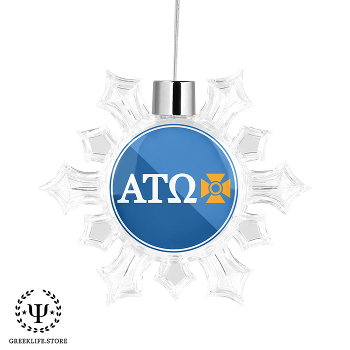 Alpha Tau Omega Christmas Ornament - Snowflake