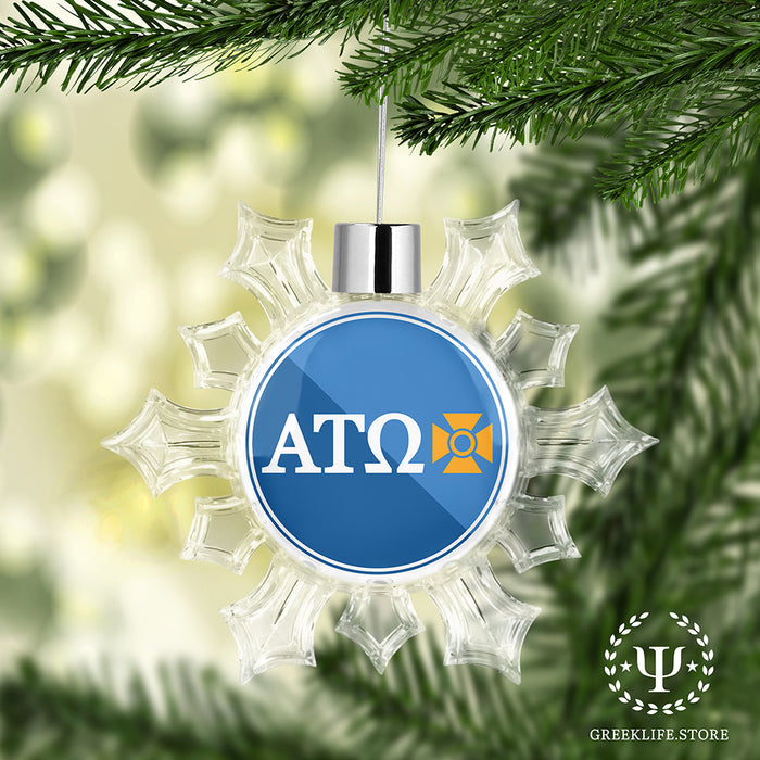 Alpha Tau Omega Christmas Ornament - Snowflake