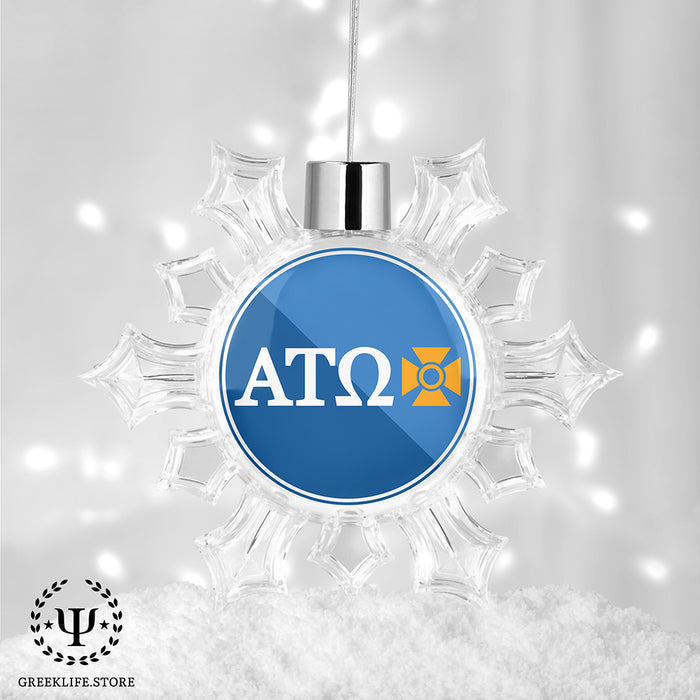 Alpha Tau Omega Christmas Ornament - Snowflake