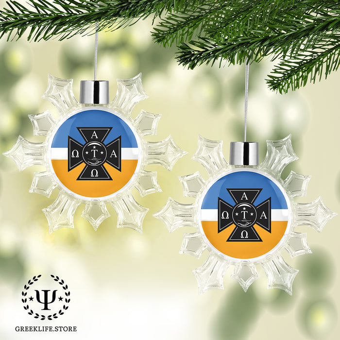 Alpha Tau Omega Christmas Ornament - Snowflake