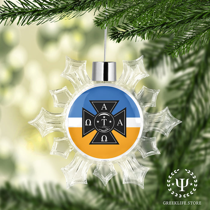 Alpha Tau Omega Christmas Ornament - Snowflake