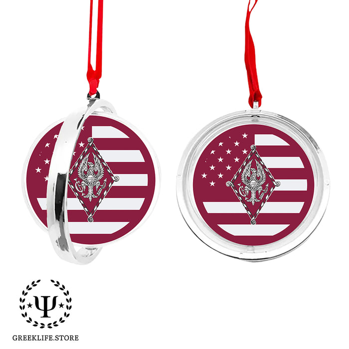 Pi Beta Phi Christmas Reversible Flat Round Ornament