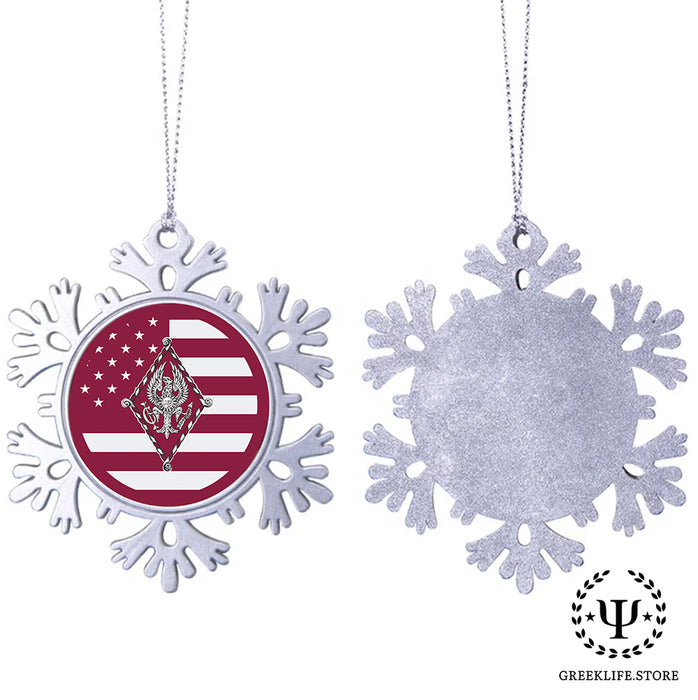 Pi Beta Phi Christmas Ornament - Snowflake Metal