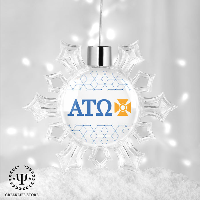 Alpha Tau Omega Christmas Ornament - Snowflake