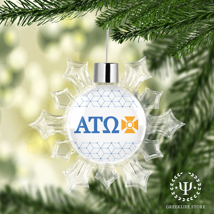Alpha Tau Omega Christmas Ornament - Snowflake