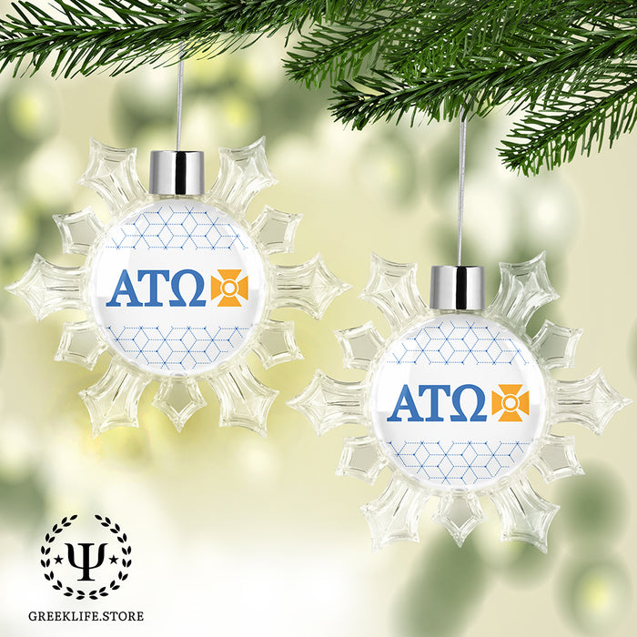Alpha Tau Omega Christmas Ornament - Snowflake
