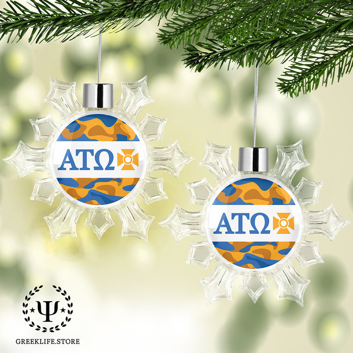 Alpha Tau Omega Christmas Ornament - Snowflake