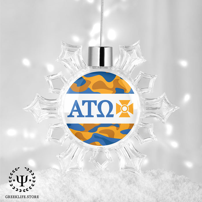 Alpha Tau Omega Christmas Ornament - Snowflake