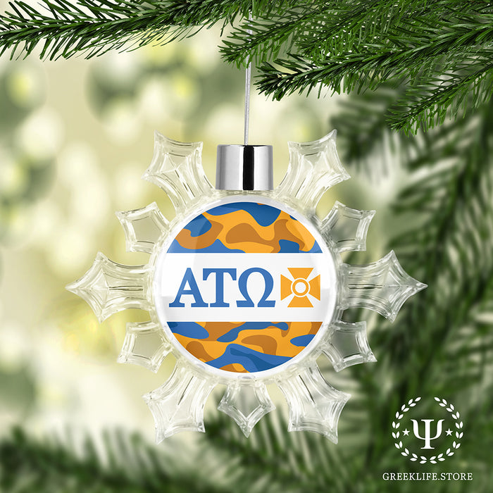 Alpha Tau Omega Christmas Ornament - Snowflake