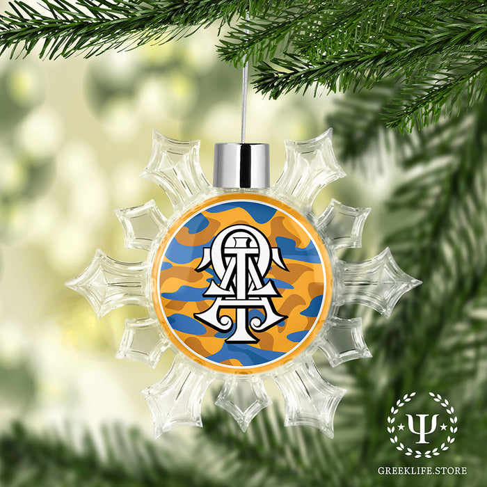 Alpha Tau Omega Christmas Ornament - Snowflake